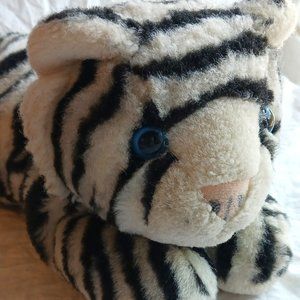 Vintage Siegfried & Roy at the Mirage Black White Tiger Stuffed Animal Plush 13"